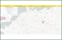 Screenshot Homepage Geneanet Landkarte