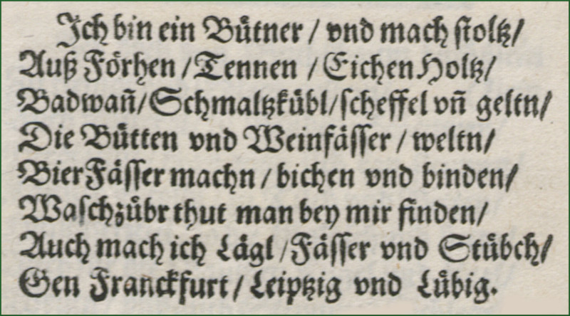 Verse des Nürnberger Spruchdichters Hans Sachs (1494-1576)